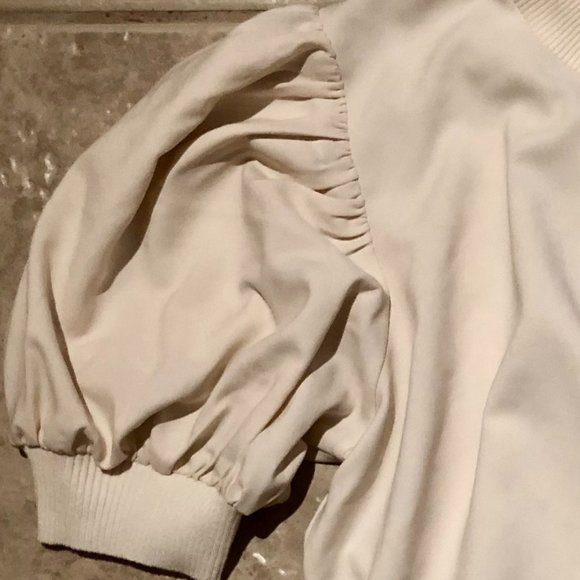 Brand New French Connection Women's Jenna Rib Trim Puff Sleeve Top - Picture 10 of 10